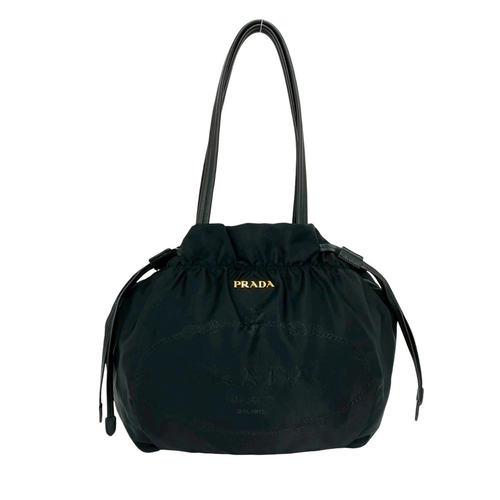 PRADA Black Leather Shoulder Bag - Picture 1 of 10